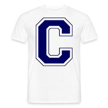 Letter C - Men's T-Shirt - white - Front - AI Model Male 178 dark (178cm)