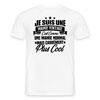 Je suis une mamie vintage - Cadeau grand-mère - T-shirt homme - blanc - Devant - AI Model Male 178 dark (178cm)