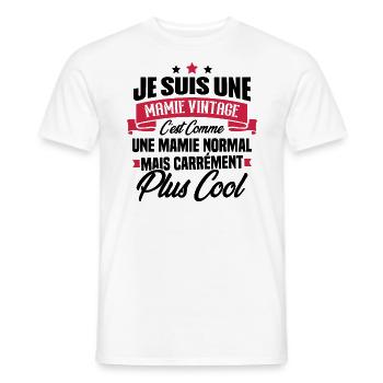 Je suis une mamie vintage - Cadeau grand-mère - T-shirt homme - blanc - Devant - AI Model Male 178 dark (178cm)