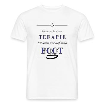 Ich muss nur auf mein Boot - T-Shirt - Männer T-Shirt - Weiß - Vorne - AI Model Male 178 dark (178cm)