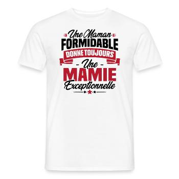 Une Maman formidable donne toujours une Mamie - T-shirt homme - blanc - Devant - AI Model Male 178 dark (178cm)