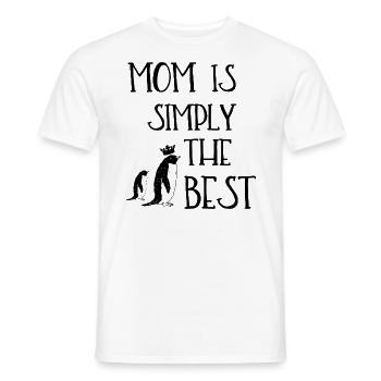 Mom is simply the best - Men's T-Shirt - white - Front - AI Model Male 178 dark (178cm)