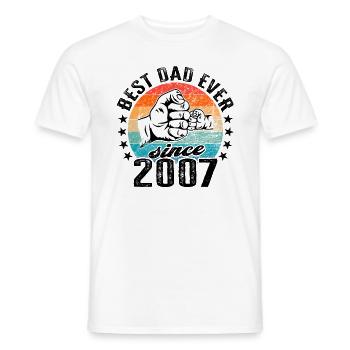 Bester Papa der Welt seit 2007 Vatertag - Männer T-Shirt - Weiß - Vorne - AI Model Male 178 dark (178cm)