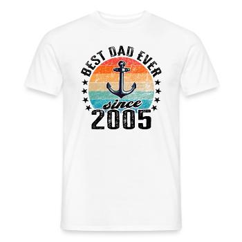 Meilleur papa du monde depuis 2005 Anker - T-shirt homme - blanc - Devant - AI Model Male 178 dark (178cm)
