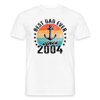 Bester Papa der Welt seit 2004 Anker - Männer T-Shirt - Weiß - Vorne - AI Model Male 178 dark (178cm)