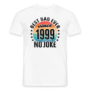 Best dad in the world since 1999 No Joke - Men's T-Shirt - white - Front - AI Model Male 178 dark (178cm)