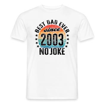 Bester Papa der Welt seit 2003 No Joke - Männer T-Shirt - Weiß - Vorne - AI Model Male 178 dark (178cm)
