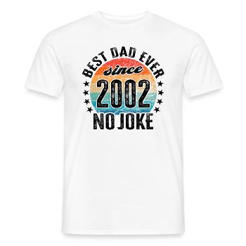 Bester Papa der Welt seit 2002 No Joke - Männer T-Shirt - Weiß - Vorne - AI Model Male 178 dark (178cm)