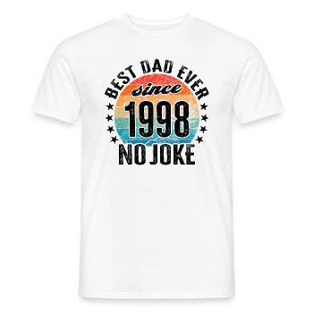 Bester Papa der Welt seit 1998 No Joke - Männer T-Shirt - Weiß - Vorne - AI Model Male 178 dark (178cm)