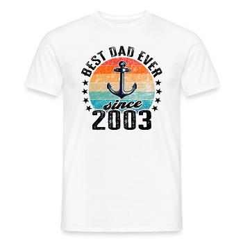 Meilleur père du monde depuis 2003 présentateur - T-shirt homme - blanc - Devant - AI Model Male 178 dark (178cm)