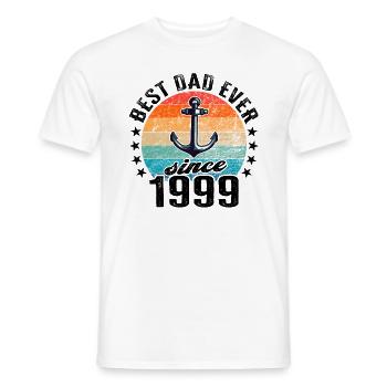 Meilleur père du monde depuis 1999 présentateur - T-shirt homme - blanc - Devant - AI Model Male 178 dark (178cm)