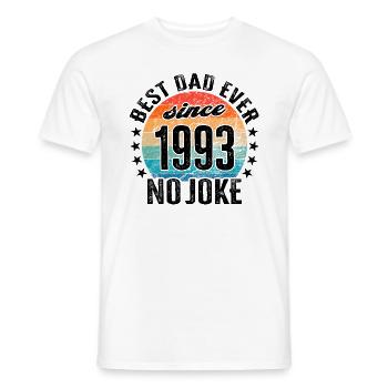 Meilleur papa du monde depuis 1993 No Joke - T-shirt homme - blanc - Devant - AI Model Male 178 dark (178cm)