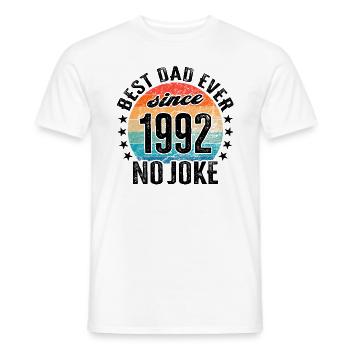 Bester Papa der Welt seit 1992 Vatertag - Männer T-Shirt - Weiß - Vorne - AI Model Male 178 dark (178cm)