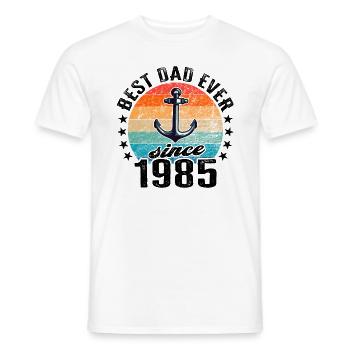 Bester Papa der Welt seit 1985 Vatertag - Männer T-Shirt - Weiß - Vorne - AI Model Male 178 dark (178cm)