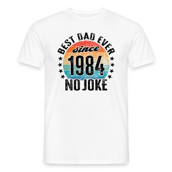 Meilleur papa du monde depuis 1984 Fête des Pères - T-shirt homme - blanc - Devant - AI Model Male 178 dark (178cm)