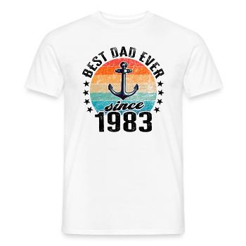 Bester Papa der Welt seit 1983 Vatertag - Männer T-Shirt - Weiß - Vorne - AI Model Male 178 dark (178cm)