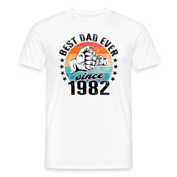 Bester Papa der Welt seit 1982 Vatertag - Männer T-Shirt - Weiß - Vorne - AI Model Male 178 dark (178cm)
