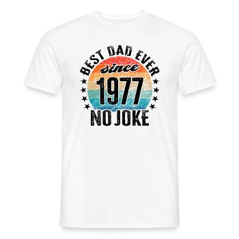 Bester Papa der Welt seit 1977 Vatertag - Männer T-Shirt - Weiß - Vorne - AI Model Male 178 dark (178cm)