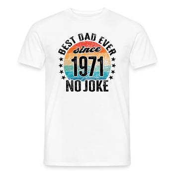 Bester Papa der Welt seit 1971 Vatertag Geburtstag - Männer T-Shirt - Weiß - Vorne - AI Model Male 178 dark (178cm)