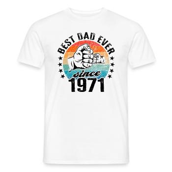 Bester Papa der Welt seit 1971 Vatertag Geburtstag - Männer T-Shirt - Weiß - Vorne - AI Model Male 178 dark (178cm)