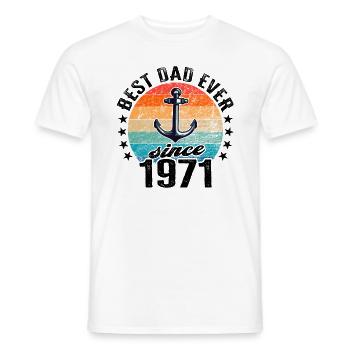 Bester Papa der Welt seit 1971 Vatertag Geburtstag - Männer T-Shirt - Weiß - Vorne - AI Model Male 178 dark (178cm)
