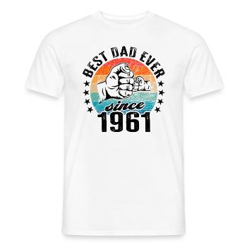 Meilleur papa du monde depuis 1961 Fête des Pères - T-shirt homme - blanc - Devant - AI Model Male 178 dark (178cm)
