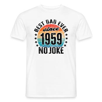 Best dad in the world since 1959 Father's Day - Men's T-Shirt - white - Front - AI Model Male 178 dark (178cm)