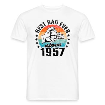 Bester Papa der Welt seit 1957 Vatertag Geburtstag - Männer T-Shirt - Weiß - Vorne - AI Model Male 178 dark (178cm)
