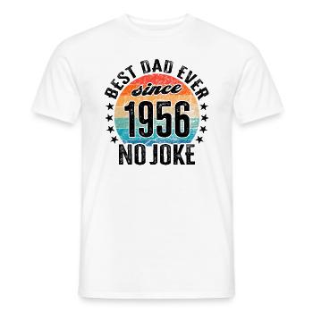 Best dad in the world since 1956 No Joke - Men's T-Shirt - white - Front - AI Model Male 178 dark (178cm)