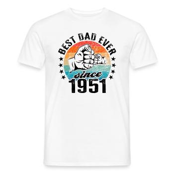 Bester Papa der Welt seit 1951 Vatertag - Männer T-Shirt - Weiß - Vorne - AI Model Male 178 dark (178cm)