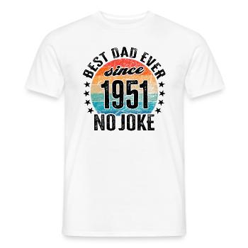 Bester Papa der Welt seit 1951 Vatertag - Männer T-Shirt - Weiß - Vorne - AI Model Male 178 dark (178cm)