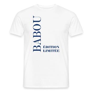 Edition limitée babou - T-shirt homme - blanc - Devant - AI Model Male 178 dark (178cm)