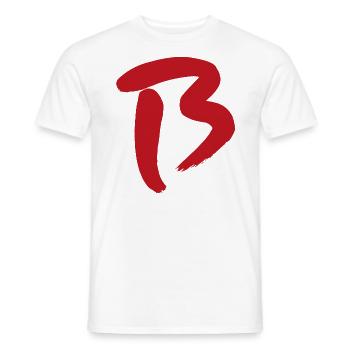 Grosses B / Initale - Männer T-Shirt - Weiß - Vorne - AI Model Male 178 dark (178cm)