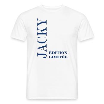 jacky - T-shirt homme - blanc - Devant - AI Model Male 178 dark (178cm)