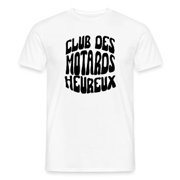 club des motards heureux - T-shirt homme - blanc - Devant - AI Model Male 178 dark (178cm)