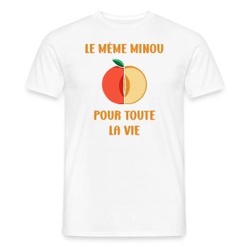 EVG Le Même Minou pour toute la vie - T-shirt homme - blanc - Devant - AI Model Male 178 dark (178cm)