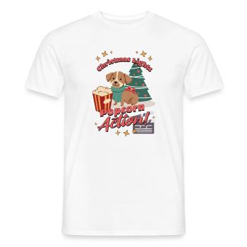 Christmas Movie Dog - Men's T-Shirt - white - Front - AI Model Male 178 dark (178cm)