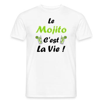 Le Mojito c'est la vie - T-shirt homme - blanc - Devant - AI Model Male 178 dark (178cm)