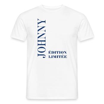 Johnny - T-shirt homme - blanc - Devant - AI Model Male 178 dark (178cm)