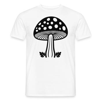 mushroom - Men's T-Shirt - white - Front - AI Model Male 178 dark (178cm)