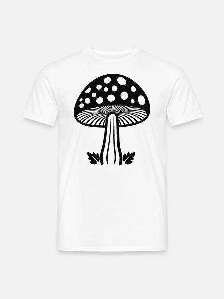 Pilz - Männer T-Shirt - Weiß