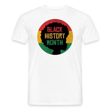 Black History Month - Men's T-Shirt - white - Front - AI Model Male 178 dark (178cm)