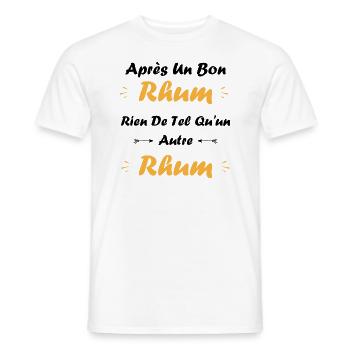 Rhum - T-shirt homme - blanc - Devant - AI Model Male 178 dark (178cm)