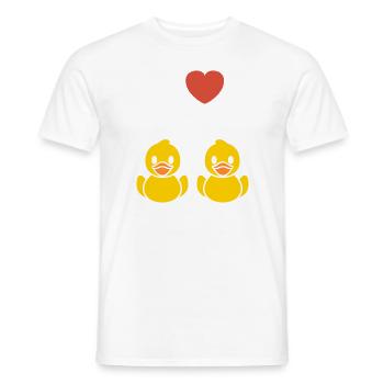 humour canard - T-shirt homme - blanc - Devant - AI Model Male 178 dark (178cm)