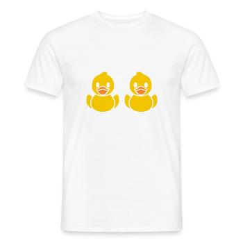 humour canard - T-shirt homme - blanc - Devant - AI Model Male 178 dark (178cm)