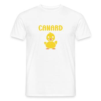 humour canard - T-shirt homme - blanc - Devant - AI Model Male 178 dark (178cm)