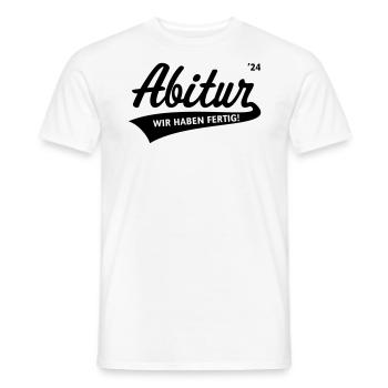 Abitur 2024 – Wir Haben Fertig! (Schule / Black) - Männer T-Shirt - Weiß - Vorne - AI Model Male 178 dark (178cm)