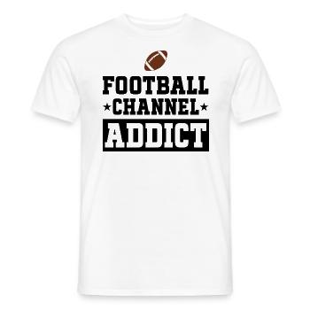 Love to watch American football - Men's T-Shirt - white - Front - AI Model Male 178 dark (178cm)