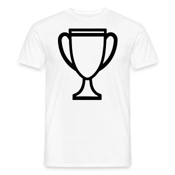 trophy - Men's T-Shirt - white - Front - AI Model Male 178 dark (178cm)