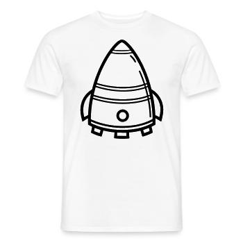 flying saucer - Men's T-Shirt - white - Front - AI Model Male 178 dark (178cm)